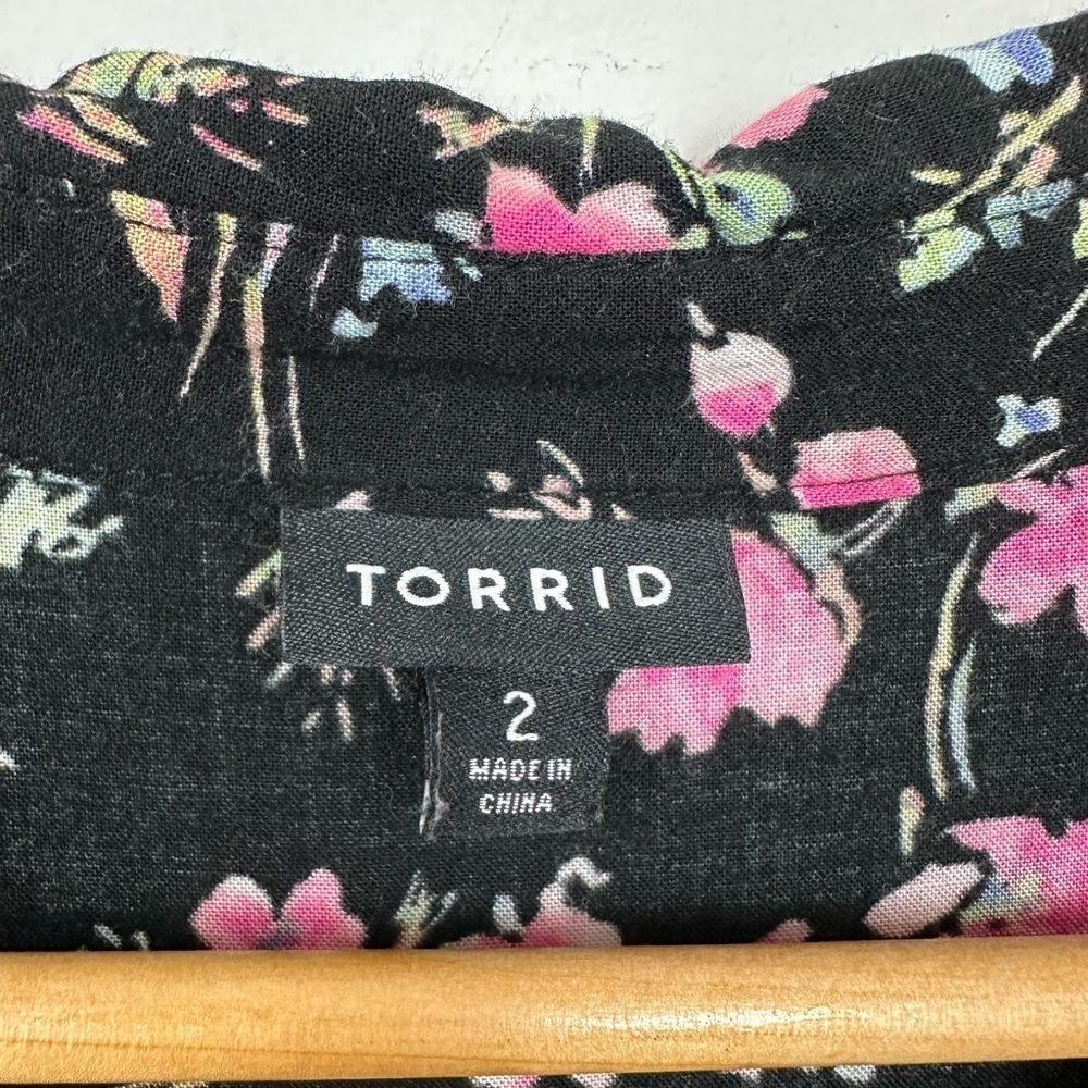 Torrid Floral Button Front Challis Dress 2X - Picture 13 of 14